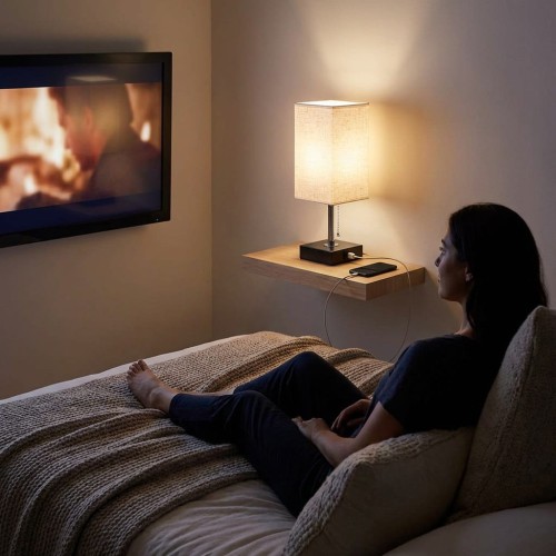 półeczka z lampką i telefonem w półmroku.jpg