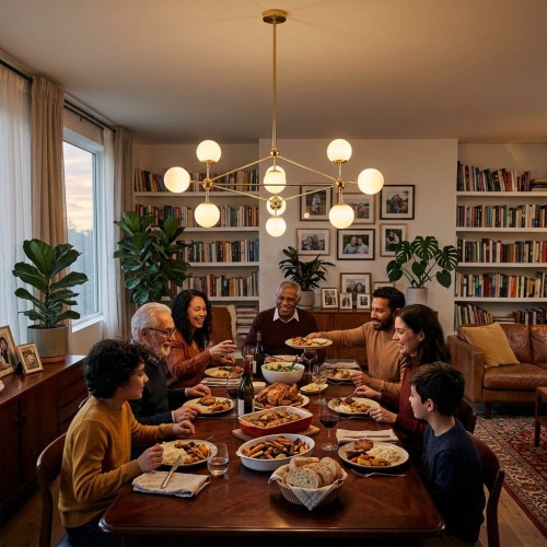 Piękny salon z rodziną przy obiedzie.jpg